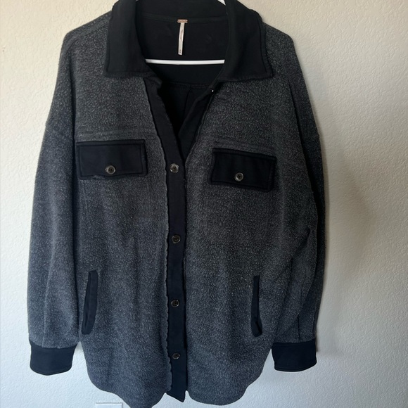 Free People Ruby Jacket- Black/Gray - Picture 2 of 4